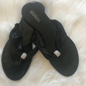 Guess Black Rhinestone Sandal